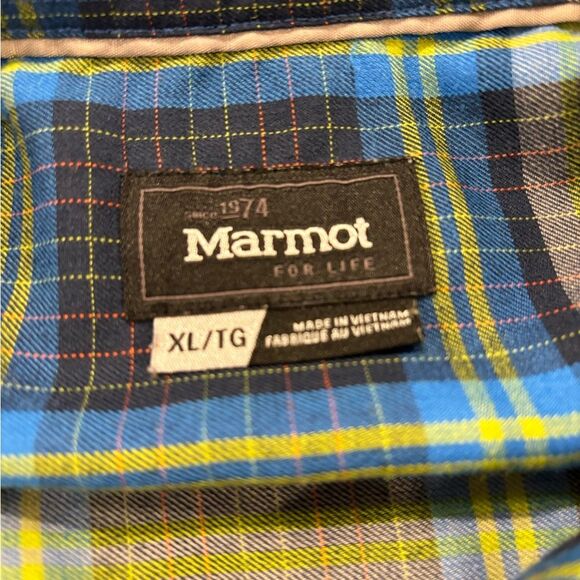 Men’s MARMOT Zephyr Plaid Button Up Shirt XL Hiking Outdoors - Picture 4 of 5